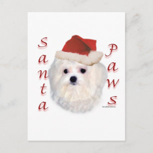 Postal Festiva Santa Paws de Malta