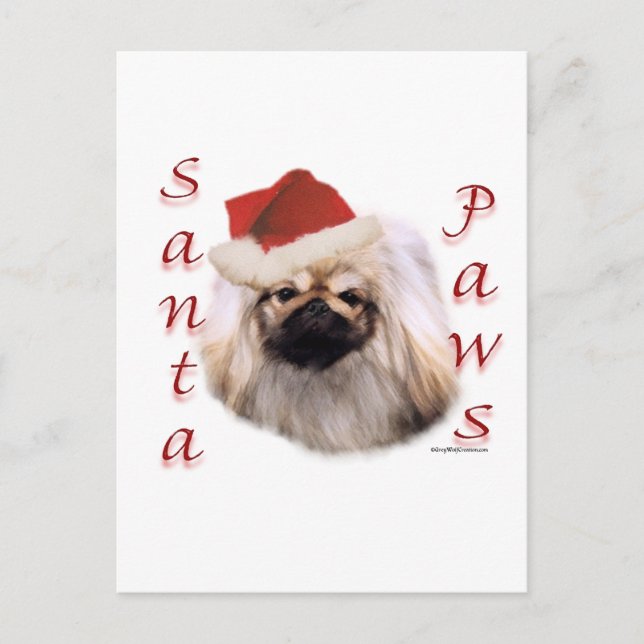 Postal Festiva Santa Paws de Pekín (Anverso)