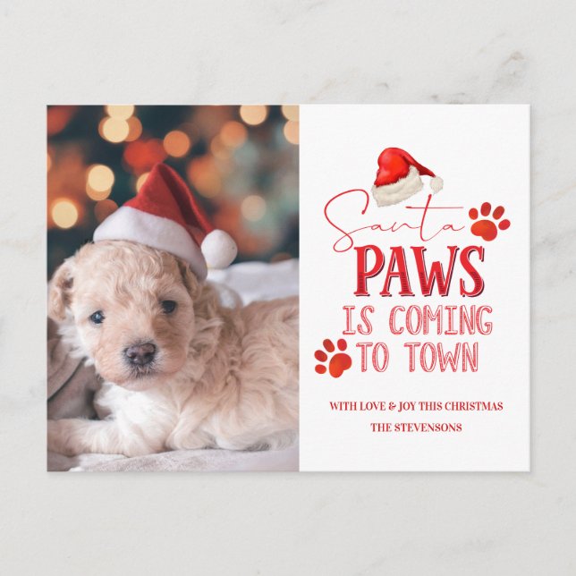 Postal Festiva Santa Paws llega a los Navidades de la ciudad (Anverso)