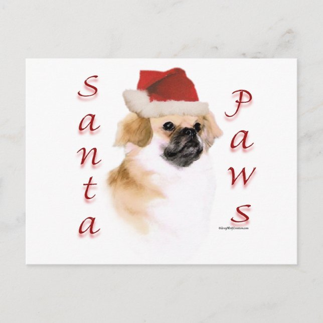 Postal Festiva Santa Paws tibetano español (Anverso)