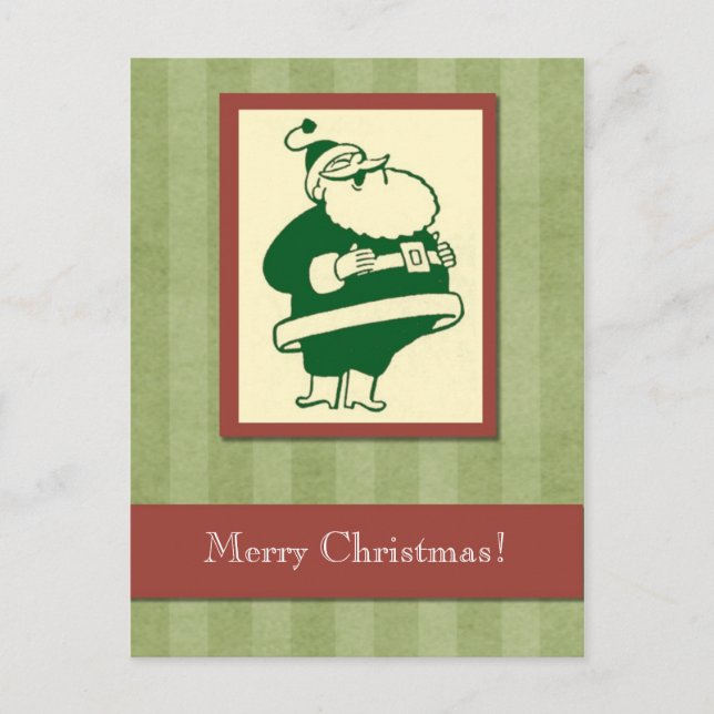 Postal Festiva Santa Postcard vintage (Anverso)
