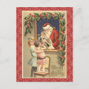 Postal Festiva Santa Postcard vintage
