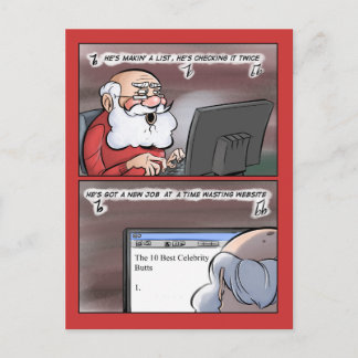 Postal Festiva Santa que hace un saludo del Web site de la lista