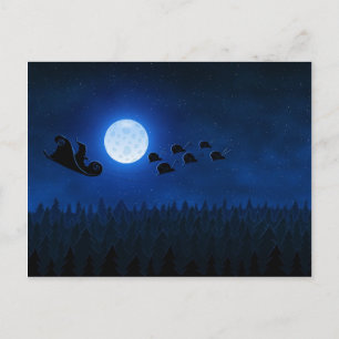 Postal Festiva Santa que vuela 1