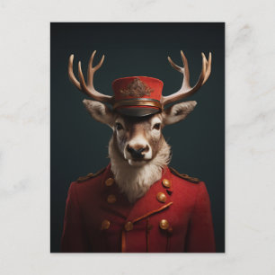Postal Festiva Santa Reindeer