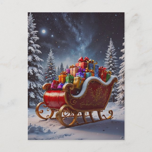 Postal Festiva Santa se acerca (Anverso)