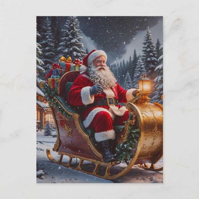 Postal Festiva Santa se acerca (Anverso)