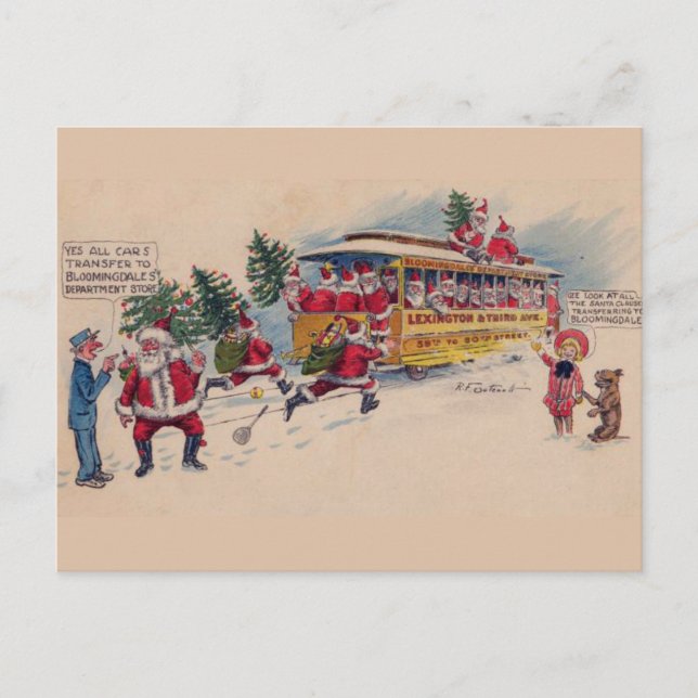 POSTAL FESTIVA SANTA SE ENCUENTRA EN EL DISEÑO DE VINTAJAS DE TRE (Anverso)