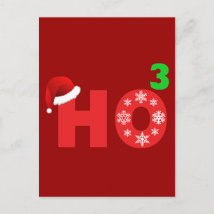 Postal Festiva santa se ríe de los navidades