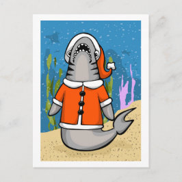 Postal Festiva Santa Shark