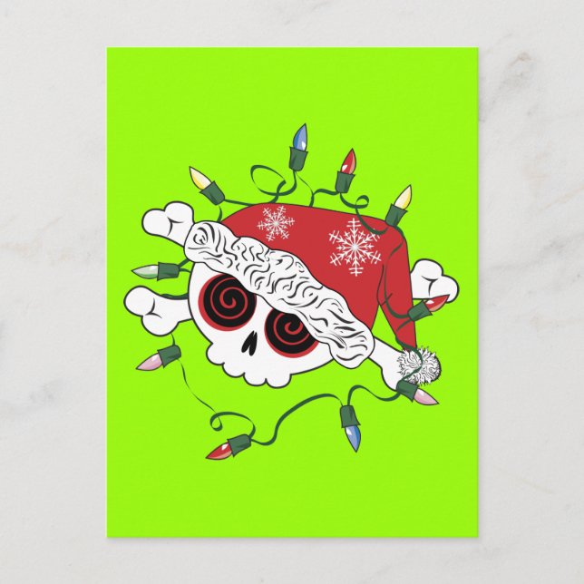 Postal Festiva Santa Skull (Anverso)
