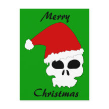Santa Skull Sobre Navidades Green