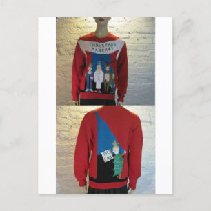 Postal Festiva ¡Santa Sweater fea por la victoria!