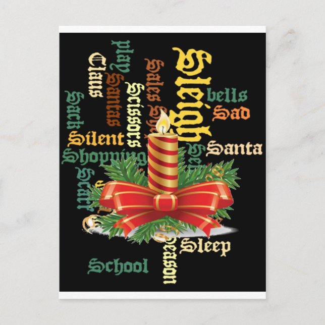 Postal Festiva Santa tiene un buen día y una mejor noche. (Anverso)