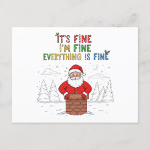 Postal Festiva Santa Todo está bien