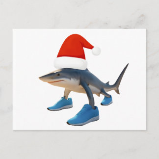 Postal Festiva Santa Tralalero Tralala –Tiburón con sombrero de S