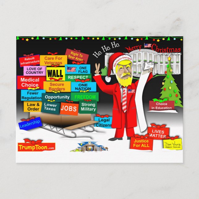Postal Festiva Santa Trump (Anverso)