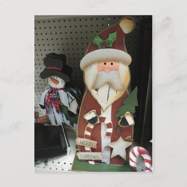Postal Festiva Santa y Snowman (Anverso)