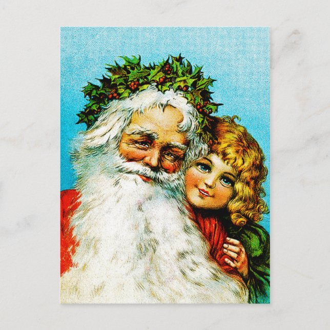 Postal Festiva Santa y yo (Anverso)