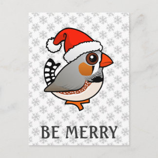 Postal Festiva Santa Zebra Finch