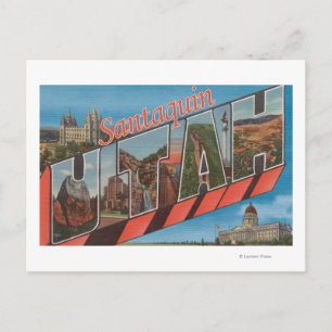 Postal Festiva Santaquin, Utah - escenas grandes de la letra
