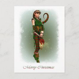 Postal Festiva Santas Little Helper Amy