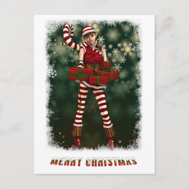 Postal Festiva Santas Little Helper Sophie (Anverso)