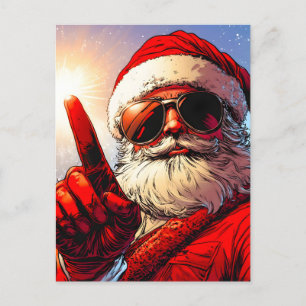 Postal Festiva Santo Jolly Santa Divine Glow