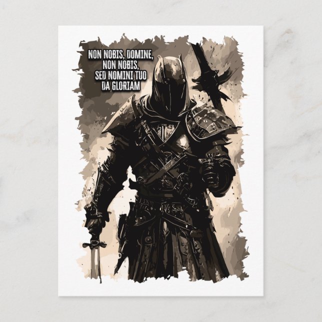 Postal Festiva Santo Orden de los Caballeros Templarios MOTTO Vin (Anverso)