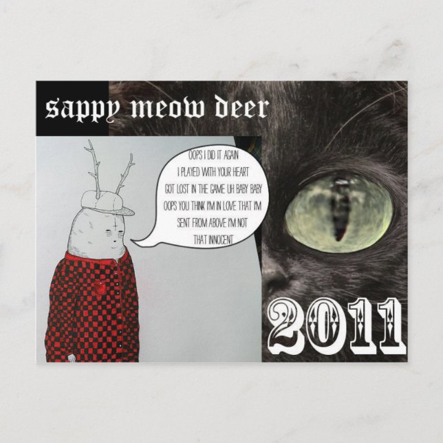 Postal Festiva sappy meow deer (Anverso)