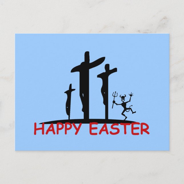 Postal Festiva Satan ofensivo divertido (Anverso)