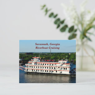Postal Festiva Savannah, barco fluvial de Georgia
