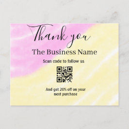 Postal Festiva Scan QR to follow us thank you discount code pink