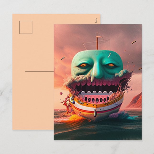 Postal Festiva Scary boat (Anverso / Reverso)