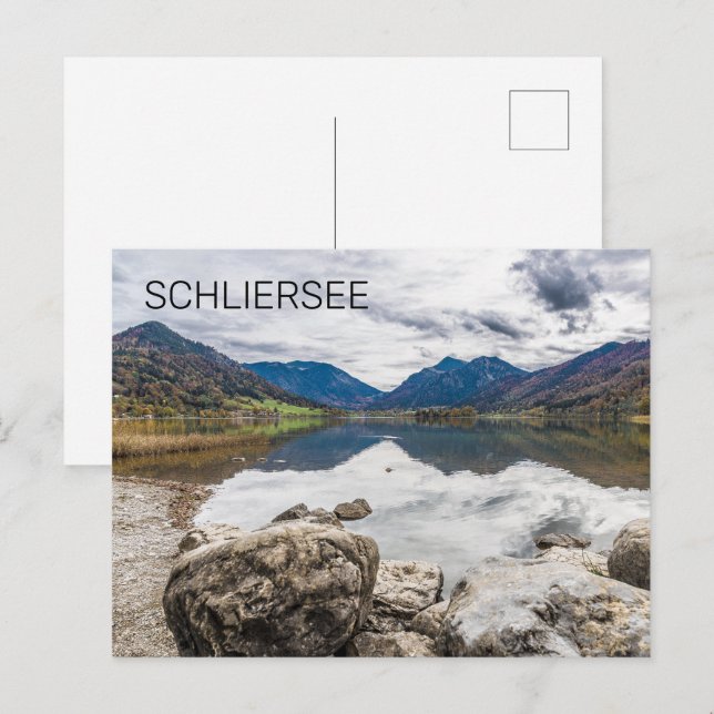 Postal Festiva Schliersee Bavaria Lake Germany Panorama Souvenir (Anverso / Reverso)