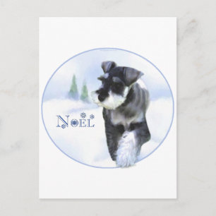 Postal Festiva Schnauzer estándar Noel
