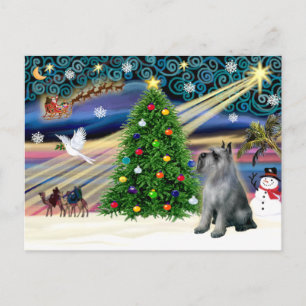 Postal Festiva Schnauzer gigante Christmas Magic (P-S gigante)