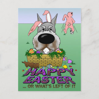 Postal Festiva Schnauzer Happy Easter
