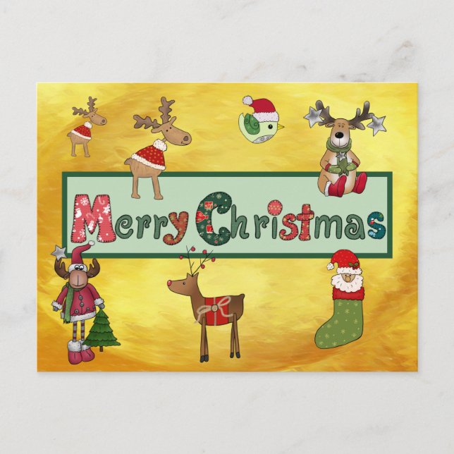 Postal Festiva Schöne Weihnachten (Anverso)