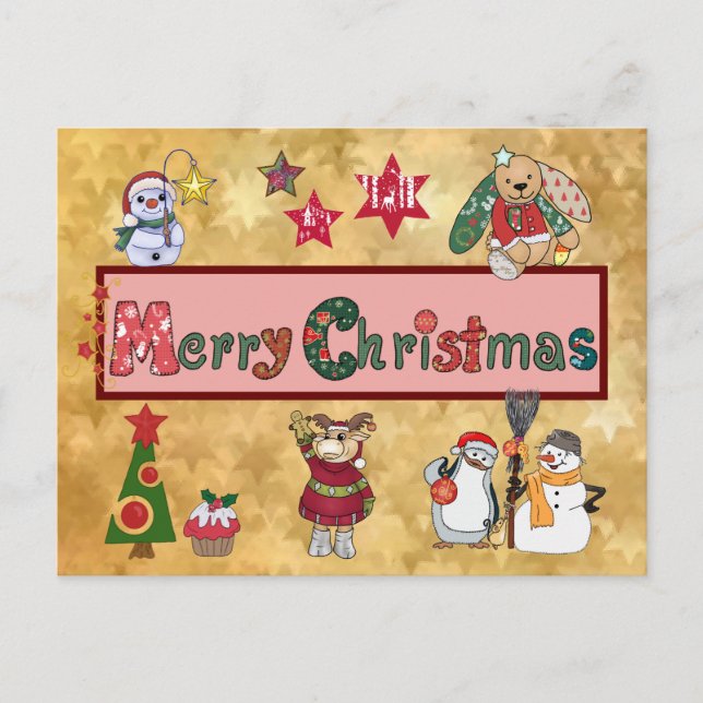 Postal Festiva Schöne Weihnachten (Anverso)
