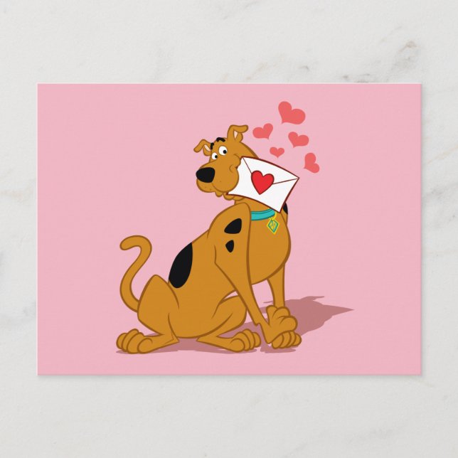 Postal Festiva Scooby-Doo - Con Sobre De San Valentín (Anverso)