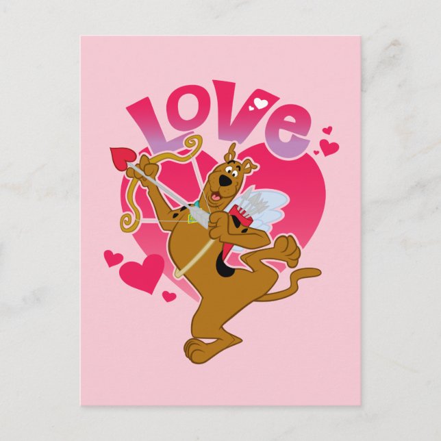 Postal Festiva Scooby-Doo Cupid - Amor (Anverso)