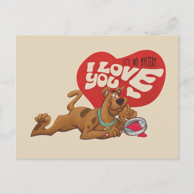 Postal Festiva Scooby-Doo - No es ningún misterio... te amo (Anverso)