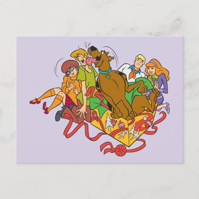 Postal Festiva Scooby-Doo y Navidades de pandillas (Anverso)