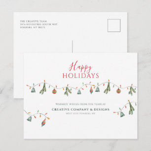 Postal Festiva Script empresarial moderno