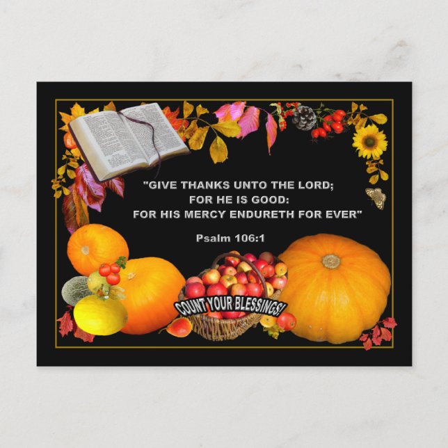 Postal Festiva Scripting gracias ~ POSTCARD (Anverso)