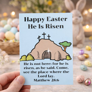 Postal Festiva Se levanta 3 cruces en la Pascua Personalizado de 