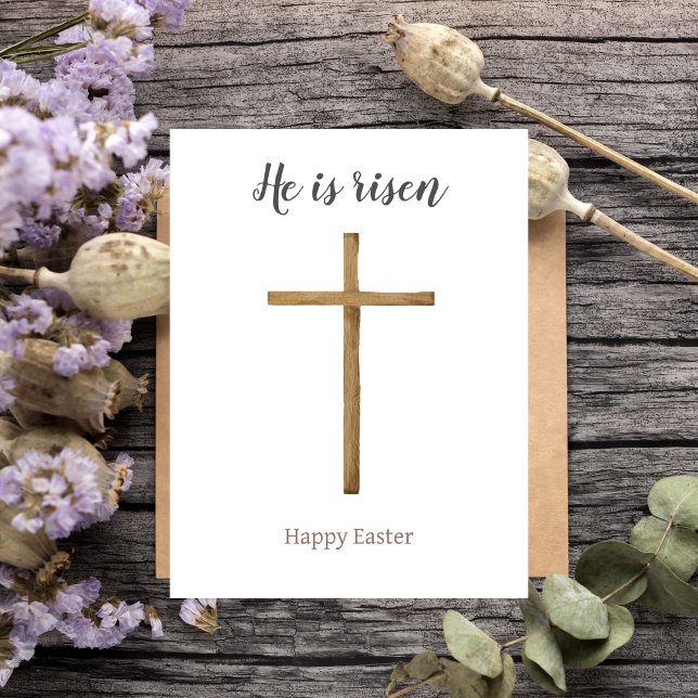 Postal Festiva Se levanta, Feliz Pascua a los amigos, religioso (Subido por el creador)