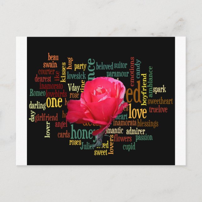 Postal Festiva Sé mi feliz San Valentín bajo el cielo azul (Anverso)