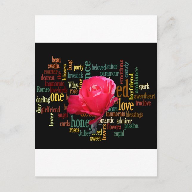 Postal Festiva Sé mi feliz San Valentín bajo el cielo azul (Anverso)